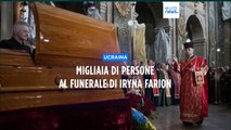 Ucraina, in migliaia ai funerali dell'ex deputata nazionalista Iryna Farion
