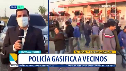 Policía gasifica a transportistas que intentaban bloquear la carretera al norte