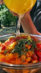 Entrecote fuméee chimichurri abricot