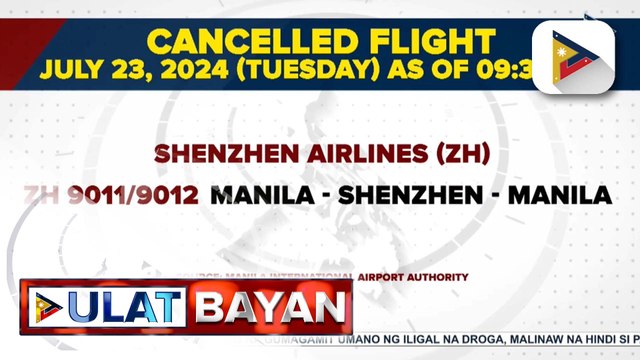 20 flights, kanselado dahil sa pananalasa ng Bagyong #CarinaPH