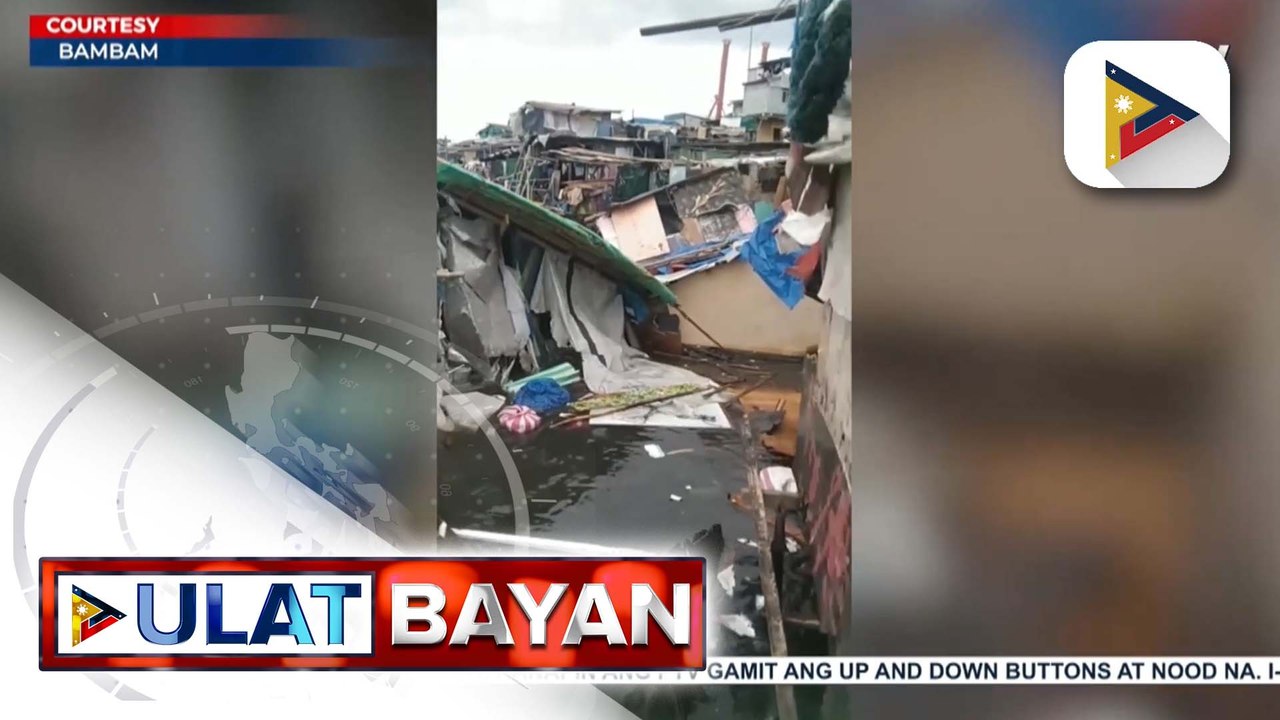 Ilang bahay sa Isla Puting Bato sa Tondo, Manila, gumuho dahil sa malakas na alon