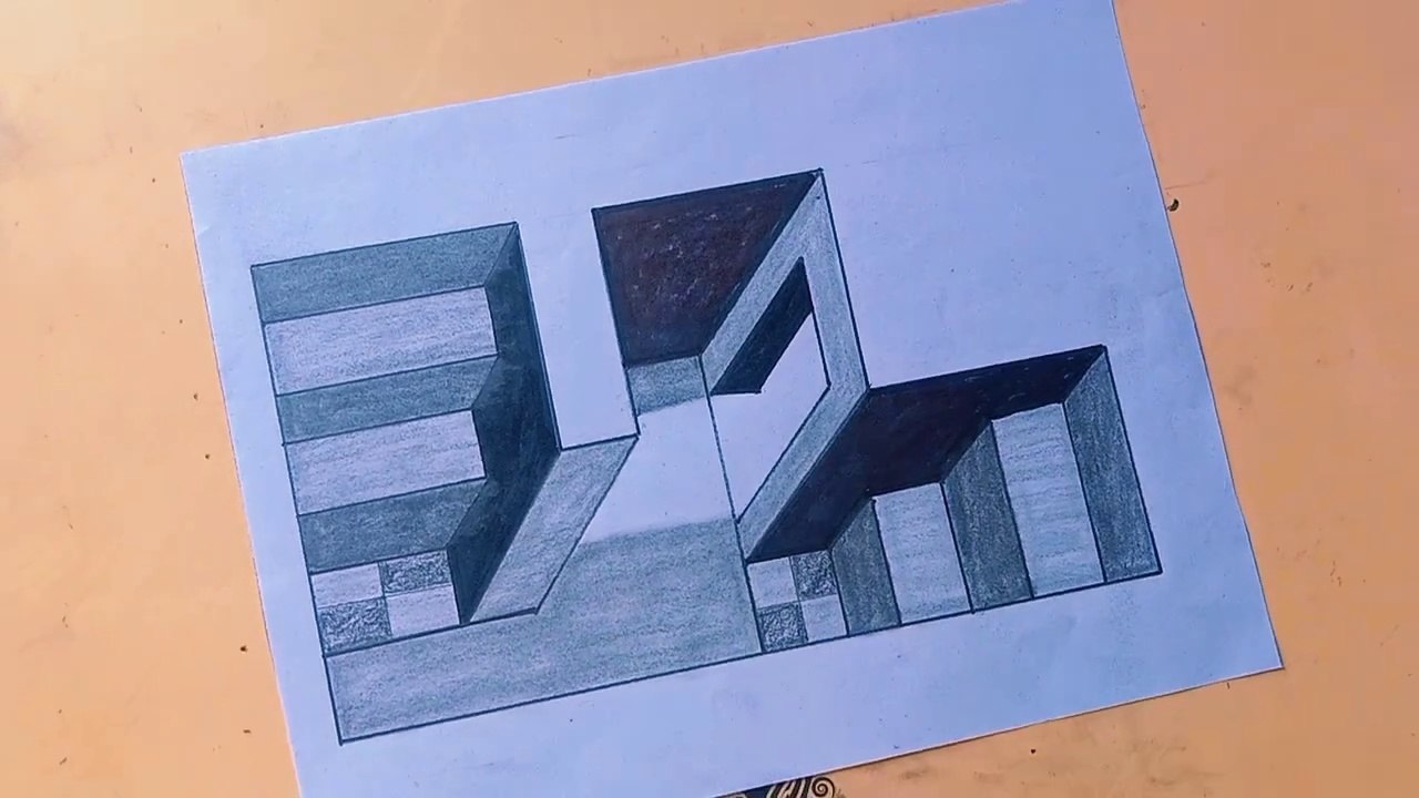 how to draw basement with two stairs | easy drawing on paper - video ...