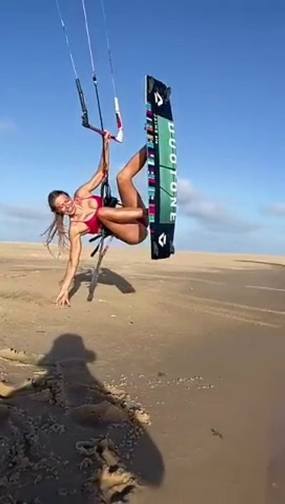 Kitesurfing  Kissing the ground