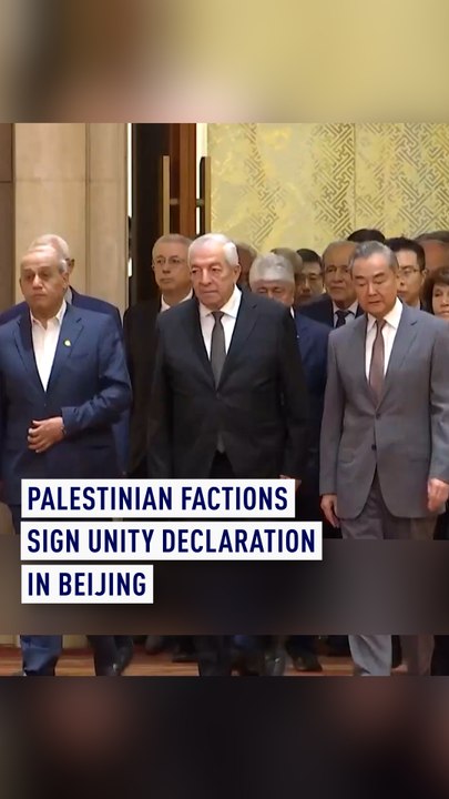 Palestinian factions sign unity declaration in Beijing