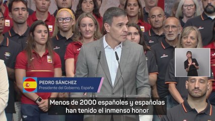 Pedro Sánchez recibe a los atletas olímpicos antes de ir a París