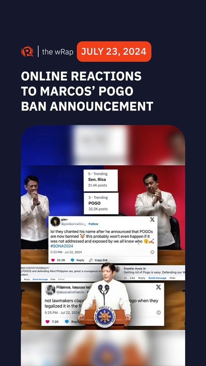 Filipinos online welcome Marcos' POGO ban in SONA 2024