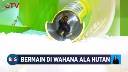 Cocok untuk Anak, Melatih Keseimbangan Lewati Papan Gantung di Wahana Ala Hutan