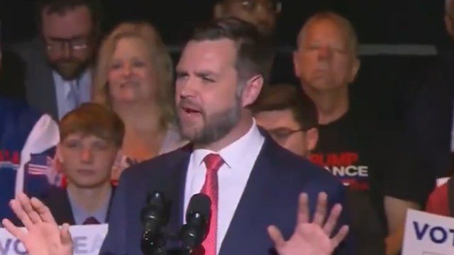 JD Vance jokes that Diet Mountain Dew is racist for Democrats, caps it off with a weird laugh, sparking mockery