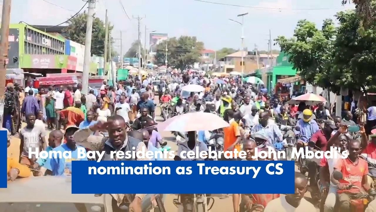 Homa Bay residents celebrate John Mbadi's nomination as Treasury CS by President Ruto