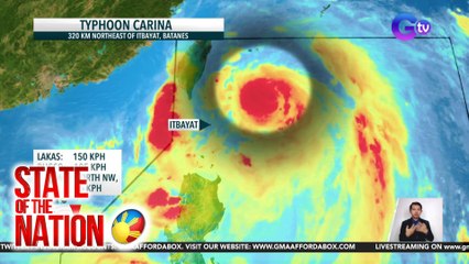 Nakataas ngayon ang Heavy Rainfall Warning sa ilang lugar dahil sa habagat na pinalalakas ng bagyong Carina | SONA