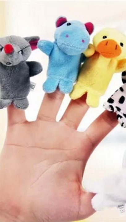 Adorable cartoon animal hand finger puppets perfect for pretend play and parent-child games!
