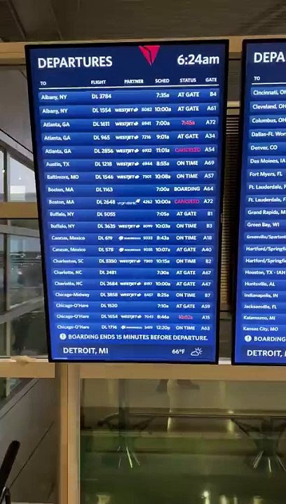 Frustrated travelers left stranded at Detroit Metro after dozens of flight are canceled