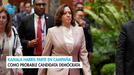 Kamala Harris parte en campaña como probable candidata demócrata