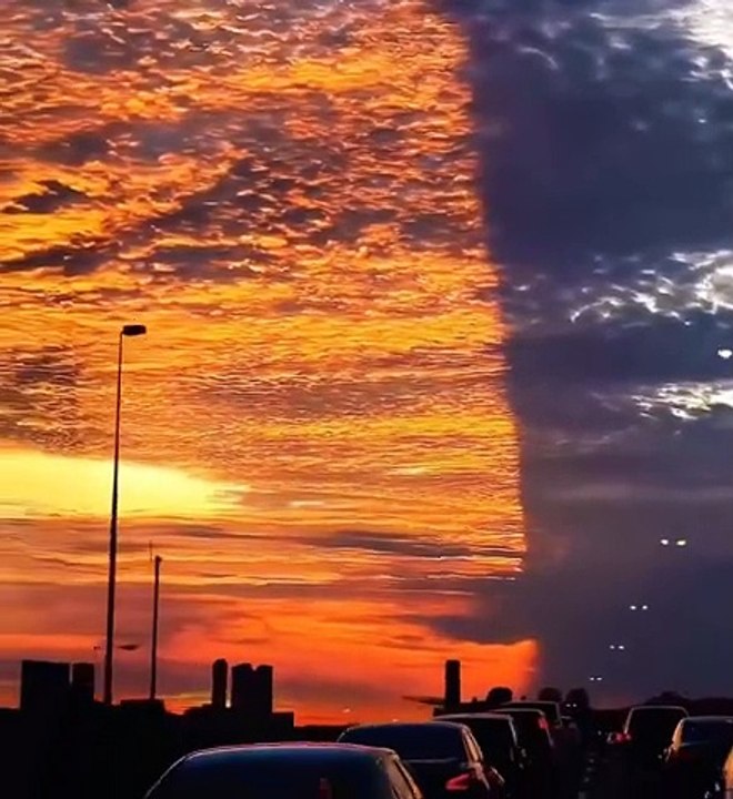 Florida sky divided into two parts is a very rare phenomenon