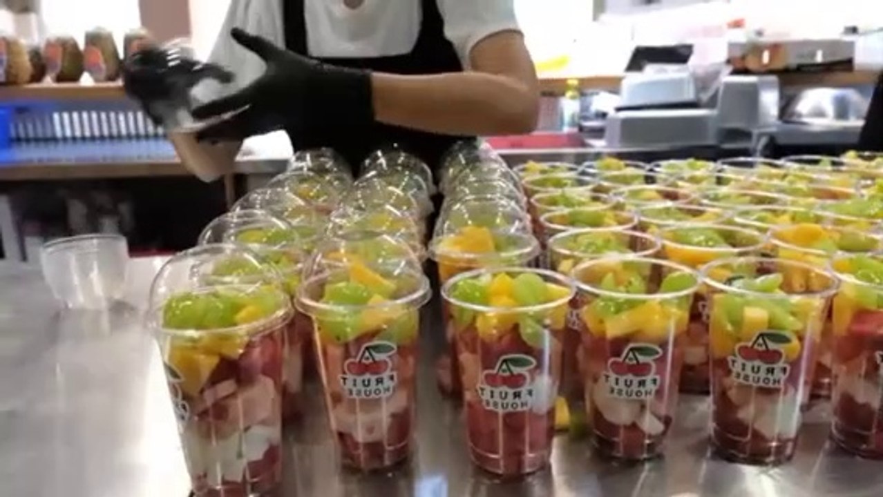 Amazing  fruits cutting skill and fruit cocktail making idea