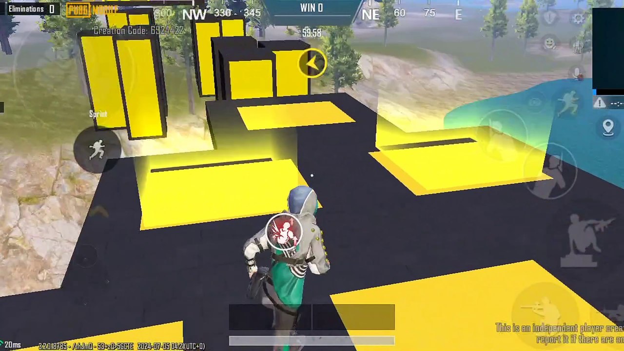 Parkour BOTANI Up Pubg Mobile Gameplay | Code 6924422 | the thunder gaming