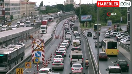 İBB'nin yol çalışması trafik çilesine döndü