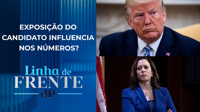 Kamala tem 44% e Trump 42% das intenções de votos, segundo pesquisa | LINHA DE FRENTE