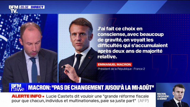 Dissolution de l'Assemblée nationale: J'ai fait ce choix en conscience, avec beaucoup de gravité , déclare Emmanuel Macron