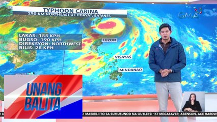 Typhoon #CarinaPH, bahagya pang lumakas - Weather update today as of 6:08 a.m. (July 24, 2024) | Unang Balita