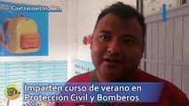 Imparten curso de verano en Protección Civil y Bomberos