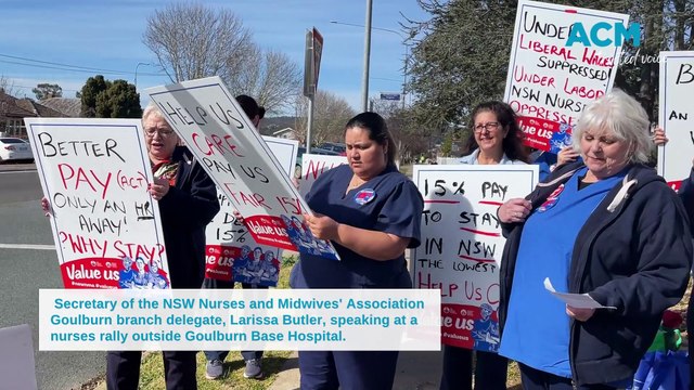 Nurses rally outside Goulburn Base Hospital