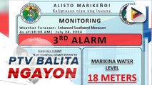 Lebel ng tubig sa Marikina River, umabot na sa ikatlong alarma