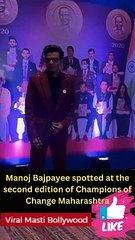 Manoj Bajpayee spotted at the second edition of Champions of Change Maharashtra