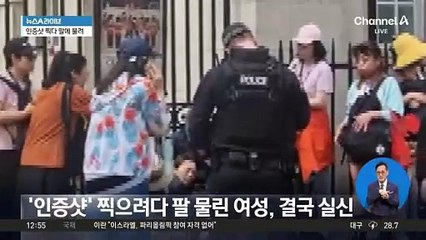 인증샷 찍으려다…英 근위대 말에 물려
