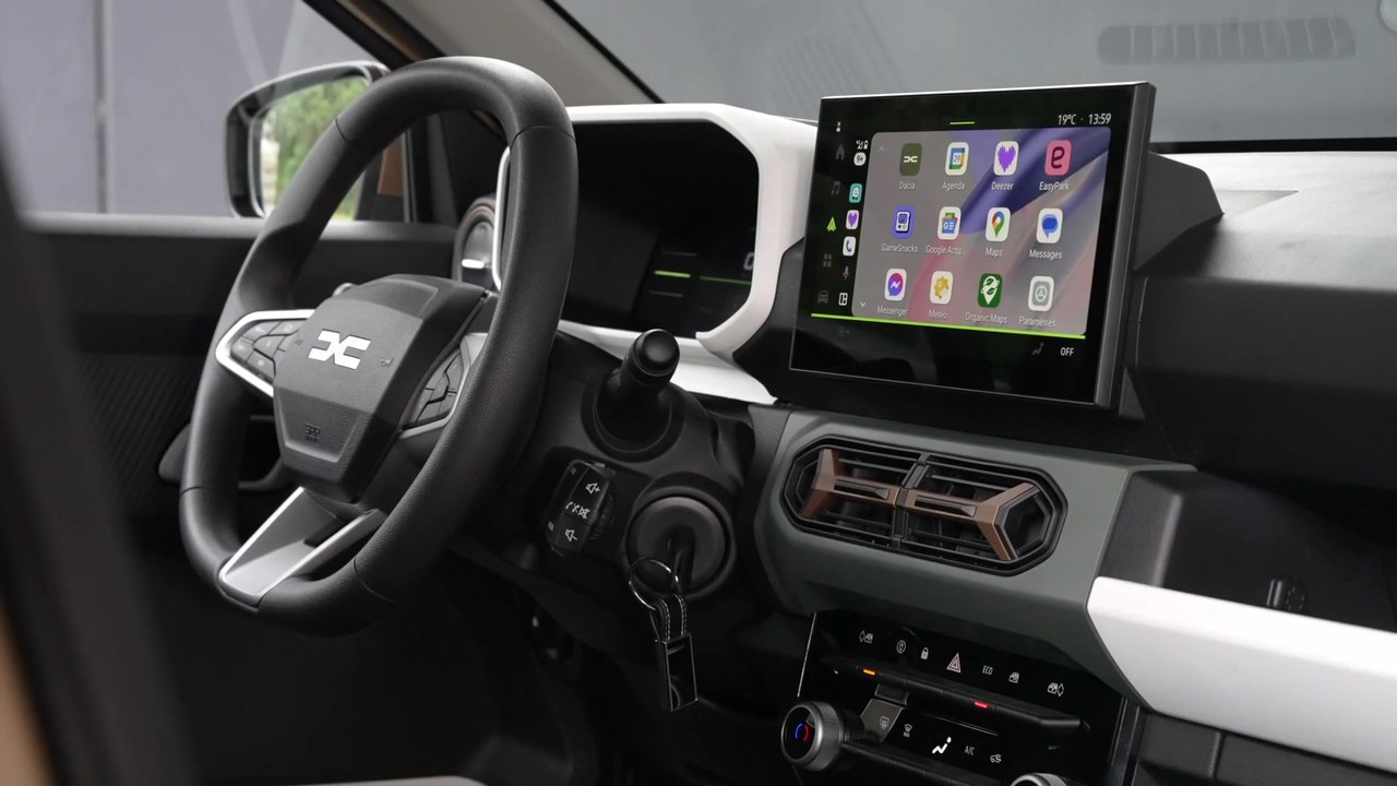 New Dacia Spring Interior Design in Beige Safari - video Dailymotion