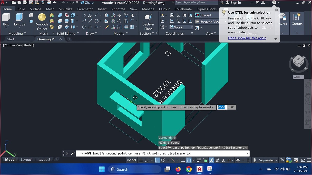 How to create AutoCAD 3D Modeling in 2D Hours | COMPLETE 3D RENDERING civil3d