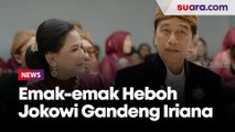 Istora Senayan Heboh! Ribuan Emak-emak Berkebaya Riuh saat Jokowi Gandeng Iriana