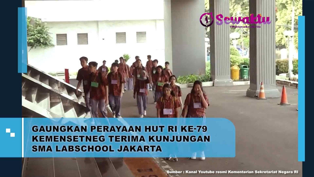 Perayaan HUT RI ke-79 Semarak, Kemensetneg Sambut Kunjungan SMA Labschool Jakarta