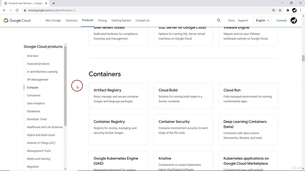 003 Different  GCP Services