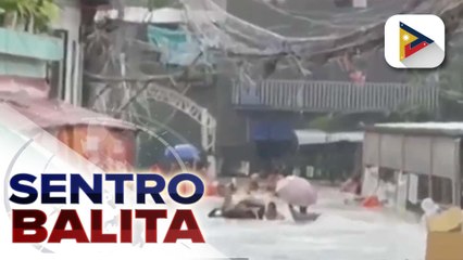 Descargar video: Ilang lugar sa Brgy. Bagong Silangan, QC, lubog sa baha; Nasa 9,000 residente ng QC, pansamantalang  dinala sa evacuation centers