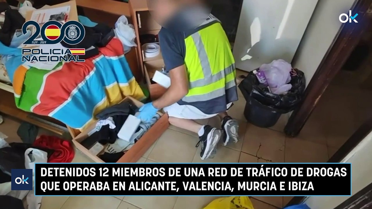 Detenidos 12 miembros de una red de tráfico de drogas que operaba en Alicante, Valencia, Murcia e Ibiza