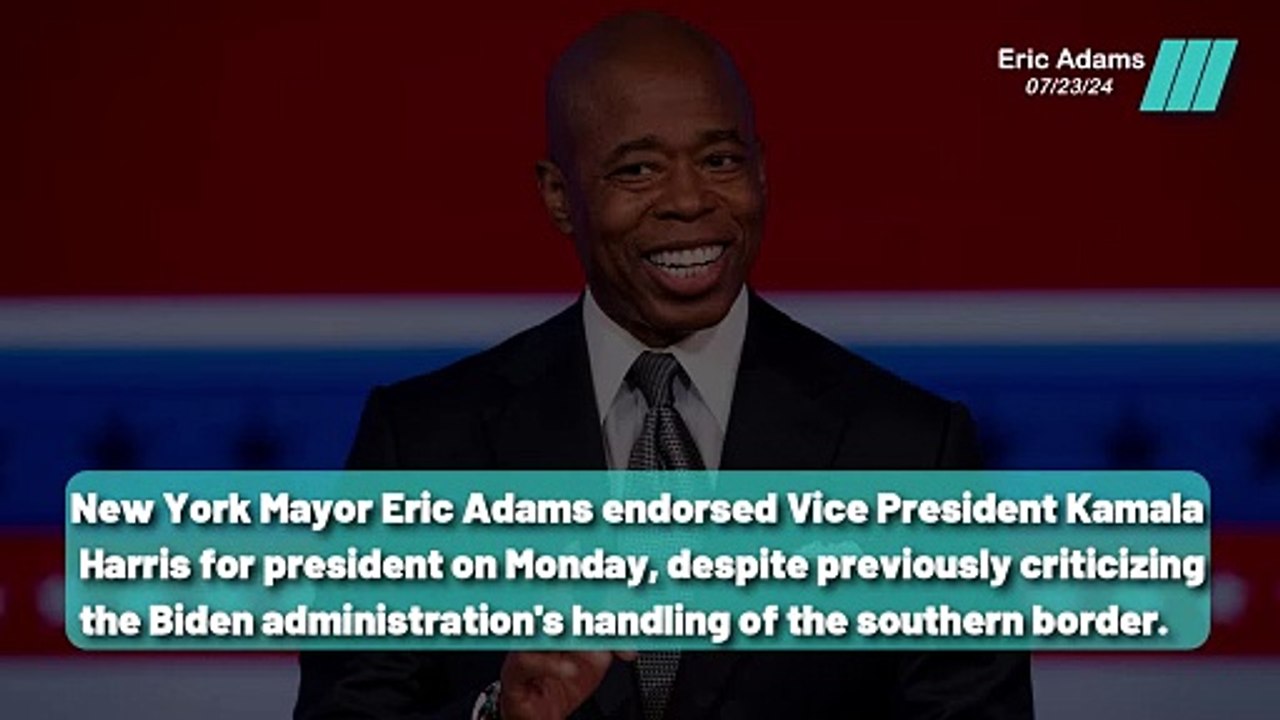 Eric Adams Supports Harris for 2024