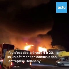 Incendie dans une entreprise de transport entre Vitré et Laval