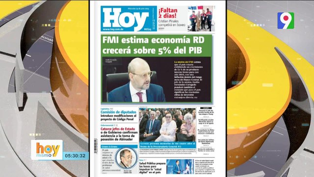 Titulares de prensa dominicana miércoles 24 de julio2024 | Hoy Mismo