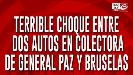 Terrible accidente de autos en General Paz y Bruselas