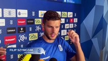 Filip Szymczak przed meczem z Widzewem