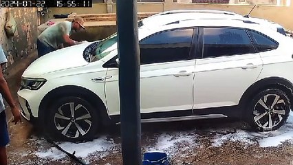 Vídeo mostra execução de dono de lava-jato em Feira de Santana