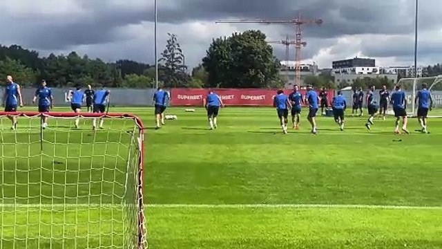 Trening Lecha przed Widzewem