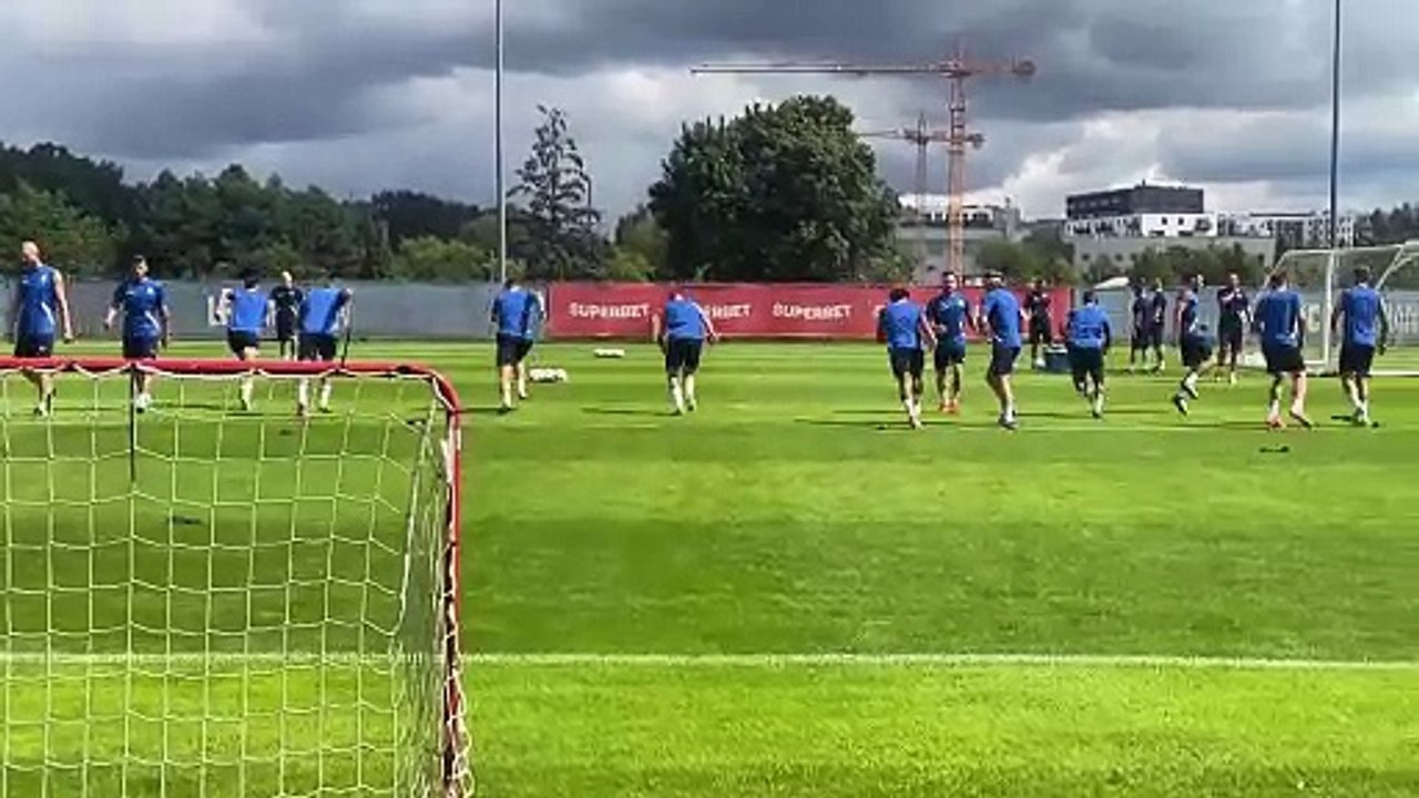 Trening Lecha przed Widzewem