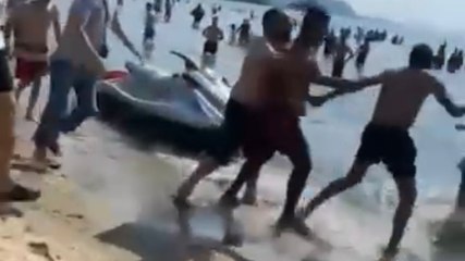 Denizde tacize karada dayak