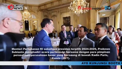 PRABOWO TEMUI BOS PERUSAHAAN BESAR DI PRANCIS PERKUAT KERJASAMA EKOΝΟΜΙ