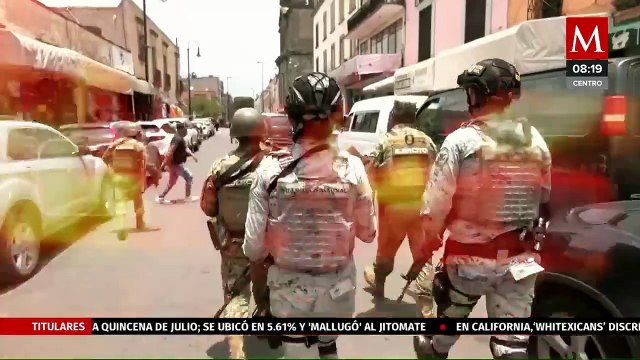 Ejército y Guardia Nacional realizan operativo en Tepito y La Merced