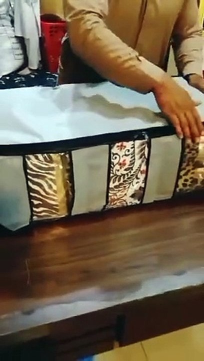 *Product Name*: 3 Compartment Cloth Storage Organizer *Product Description*: Storage Organizer Bag *Product Details*:Material: Non-Woven Product Type: Storage Bag Product Details: Dustproof, Ideal For Storing Clothes, Stoles, Dupattas Package Includes: 1