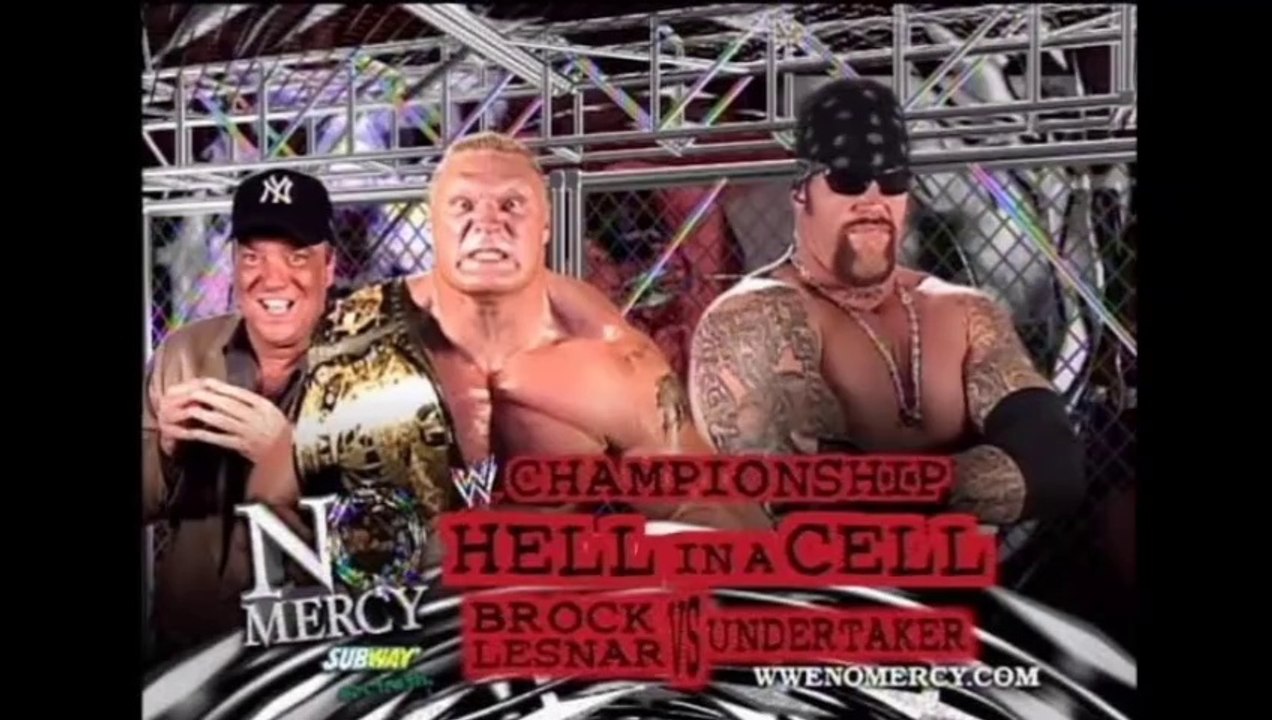 Wwe No Mercy 2002 Brock Lesnar Vs The Undertaker Hell In A Cell Match Wwe Championship