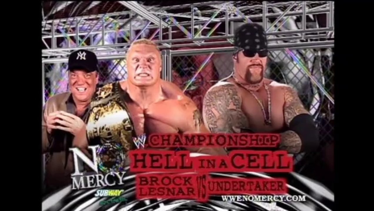 WWE No Mercy 2002 - Brock Lesnar vs The Undertaker (Hell In A Cell Match, WWE Championship)